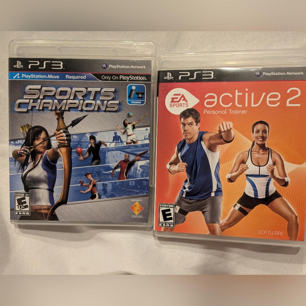 Lot of Two PS3 Games Sports Champions & Active 2 Personal Trainer Playstation 3